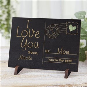 Engraved Black Wooden Postcard for Mom by Jessie James Decker - 54764-BK