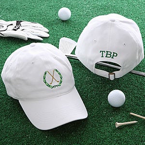 Golf Fan Personalized Golf Hat - White - 5480-W