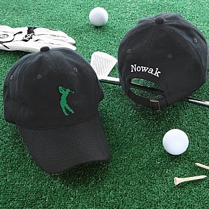 Golf Fan Personalized Golf Hat - Black - 5480-B