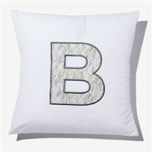 Meadowbrook Flourish Initial Applique 14 Throw Pillow - 54807-S