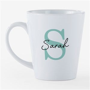 Simple Signature Personalized Latte Mug - 12 oz. White - 54848-S
