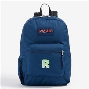 Shadow Name Embroidered Jansport Crosstown Backpack-Navy - 54906-N