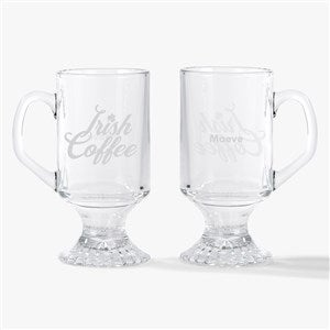 Shamrock Sips Engraved 10oz Irish Footed Mug - 54933