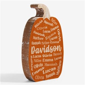 Repeating Name Personalized Wooden Pumpkin - 54947