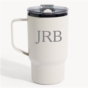 Engraved 18 oz. Reduce Hot1 Travel Mug - Linen White - 54966-LW