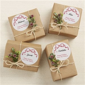Christmas Bow Personalized Gift Stickers - 54974