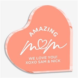 Amazing Mom Personalized Colored Heart Keepsake - 55003