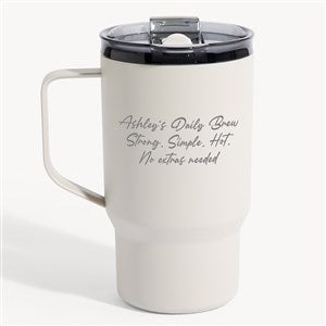 Write Your Own 18 oz. Reduce® Hot1 Travel Mug - Linen White - 55020-LW