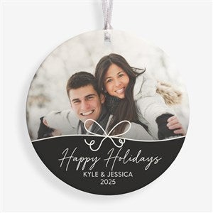 Festive Bow Personalized Ornament- 3.75quot; Matte - 1 Sided - 55040-1L