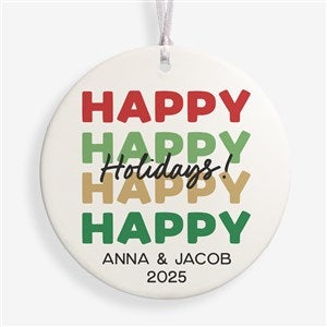 Festive Phrases Personalized Ornament-3.75quot; Matte - 1 Sided - 55042-1L