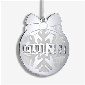 Name Cutout Personalized Snowflake Acrylic Ornament- Silver - 55043-S