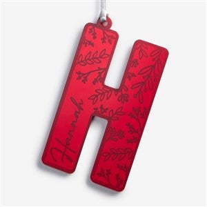 Pattern Initial Personalized Acrylic Ornament- Red - 55044-R