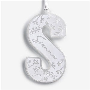 Pattern Initial Personalized Acrylic Ornament- Silver - 55044-S