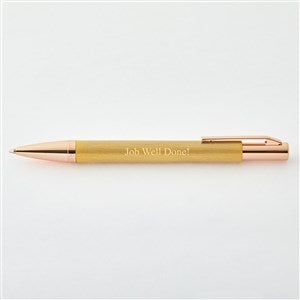 Engraved Reflections Brushed Gold  Rose Gold Ballpoint Pen and Box - 55051
