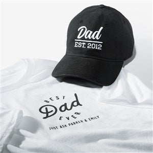 Best Dad Ever Personalized Hat  Shirt Gift Set - 55070