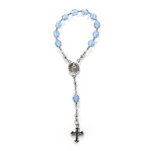 Childrens Sterling Silver Rosary in Blue - 55102