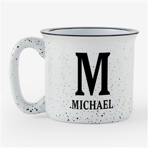 Initial Impressions Personalized Speckled Ceramic Camp Mug - Gray - 55108-G
