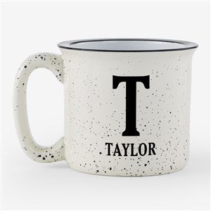 Initial Impressions Personalized Speckled Ceramic Camp Mug - Beige - 55108-B