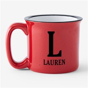 Initial Impressions Personalized Speckled Ceramic Camp Mug - Red - 55108-R