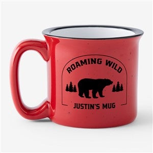 Woodland Shadows Personalized Speckled Ceramic Camp Mug-Red - 55109-R