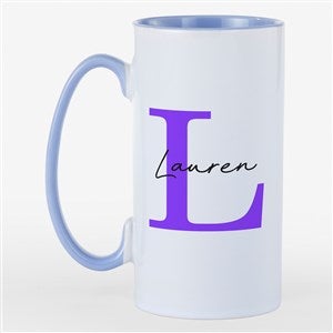 Simple Signature Personalized 12oz Ceramic Tall Skinny Mug-Pink - 55110-P