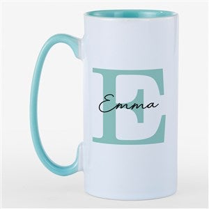 Simple Signature Personalized 12oz Ceramic Tall Skinny Mug-Green - 55110-G