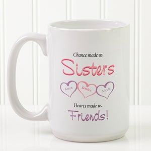 Personalized Large Coffee Mugs For Sister - My Sister, My Friend - 5513-L