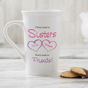 My Sister, My Friend Personalized Latte Mug - 5513-U