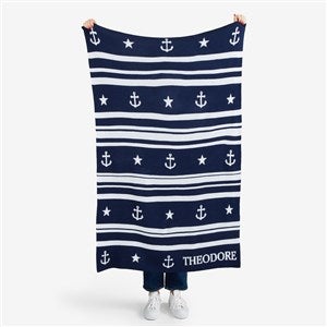 Little Skipper 36x53 Knit Crib Blanket - 55142D-C