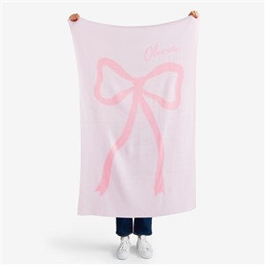Darling Bow 36x53 Knit Crib Blanket - 55144D-C