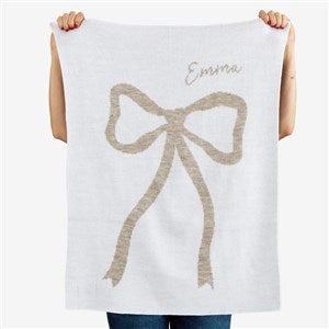 Darling Bow 22x30 Knit Stroller Blanket - 55144D-S