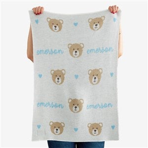 Teddy Love 22x30 Knit Stroller Blanket - 55146D-S