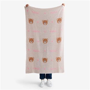 Teddy Love 36x53 Knit Crib Blanket - 55146D-C