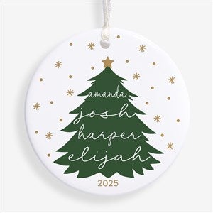 Merry Name Evergreen Personalized Ornament-2.85 Glossy - 1 Sided - 55149-1S