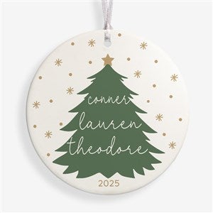 Merry Name Evergreen Personalized Ornament-3.75 Matte - 1 Sided - 55149-1L