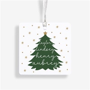Merry Name Evergreen Personalized Ornament-2.75 Metal - 1 Sided - 55149-1M