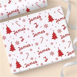 Festive Icons Personalized Christmas Wrapping Paper Roll - 18ft Roll - 55154-L