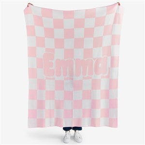 Checkered Retro Personalized 50x60 Knit Blanket - 55164D