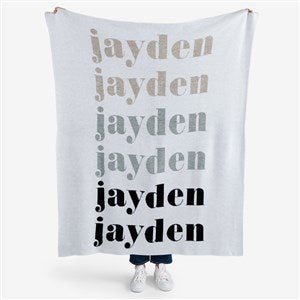 Ombre Name Personalized 50x60 Knit Blanket - 55171D