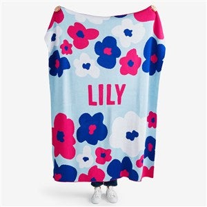 Petal Pop Personalized 50x60 Knit Blanket - 55181D
