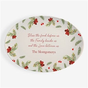 Christmas Blessings Personalized Oval Polymer Platter - 55213