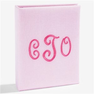 Personalized Micro Striped Cotton Photo Album-Pink - 55227D-P