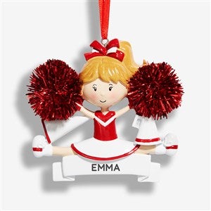 Cheerleader Personalized Ornament - Red - 55242-R