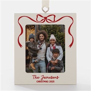 Christmas Bow Personalized Picture Frame Ornament - 55275