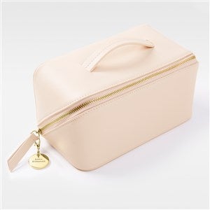 Enrgaved Large Blush Leather Beauty Case - 55278-B