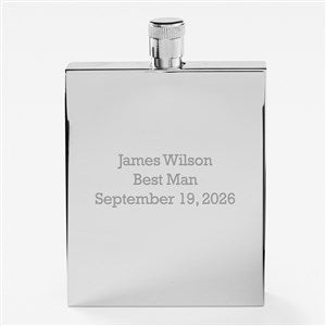 Engraved Thin Rectangle Flask - 55281