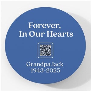 Personalized Metal Round Magnet with Audio QR Code - 55312