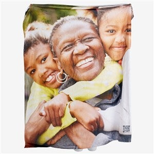 Photo Personalized 60x80 Plush Fleece Photo Blanket with Audio QR Code - 55317-FL