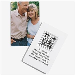 Personalized Photo Metal Wallet Card with Audio QR Code - 55327
