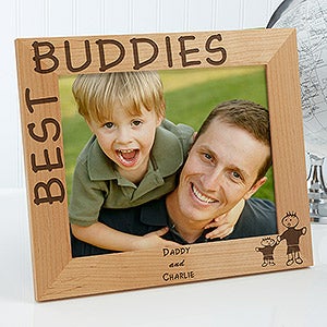 Personalized Wood Picture Frame - Best Buddies Design - 8x10 - 5533-L